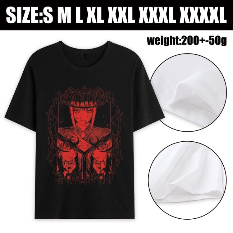 Chainsaw Man Anime printed pure cotton short sleeved T-shirt from S to 4XL