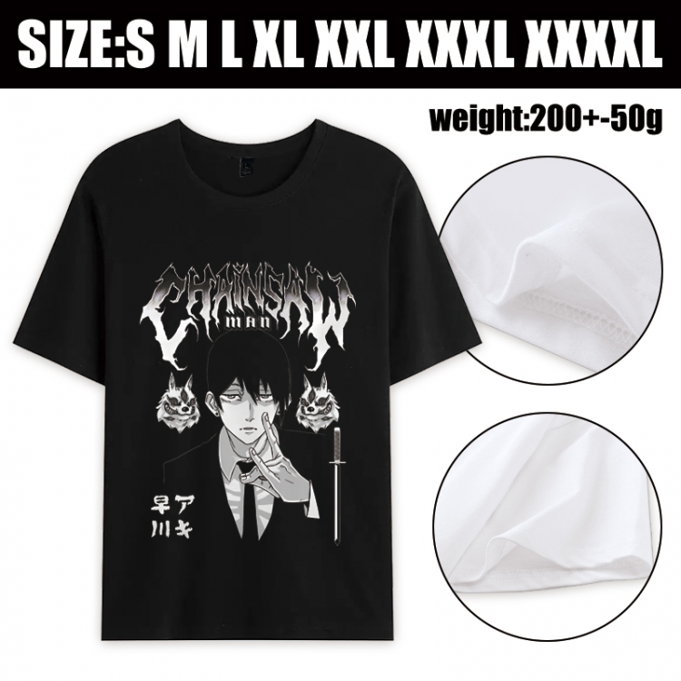 Chainsaw Man Anime printed pure cotton short sleeved T-shirt from S to 4XL