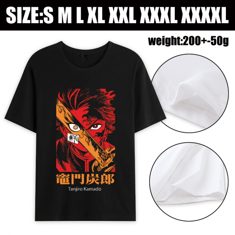 Demon Slayer Kimets Anime printed pure cotton short sleeved T-shirt from S to 4XL
