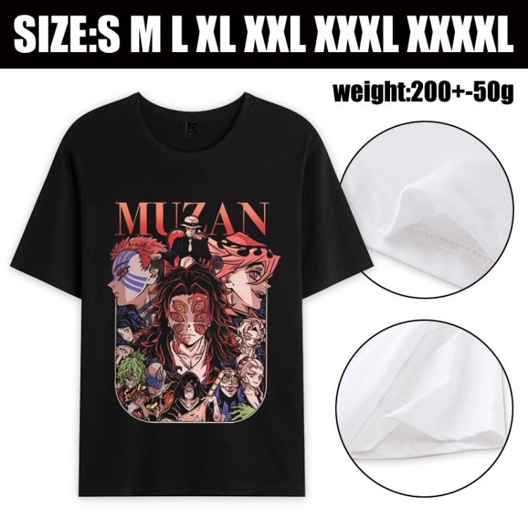 Demon Slayer Kimets Anime printed pure cotton short sleeved T-shirt from S to 4XL