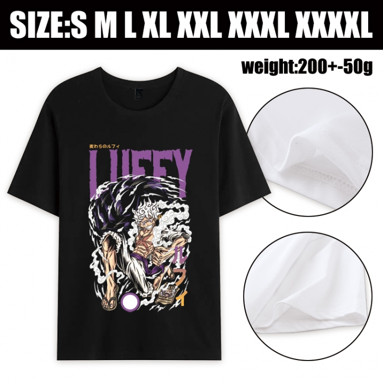 One Piece Anime printed pure cotton short sleeved T-shirt from S to 4XL