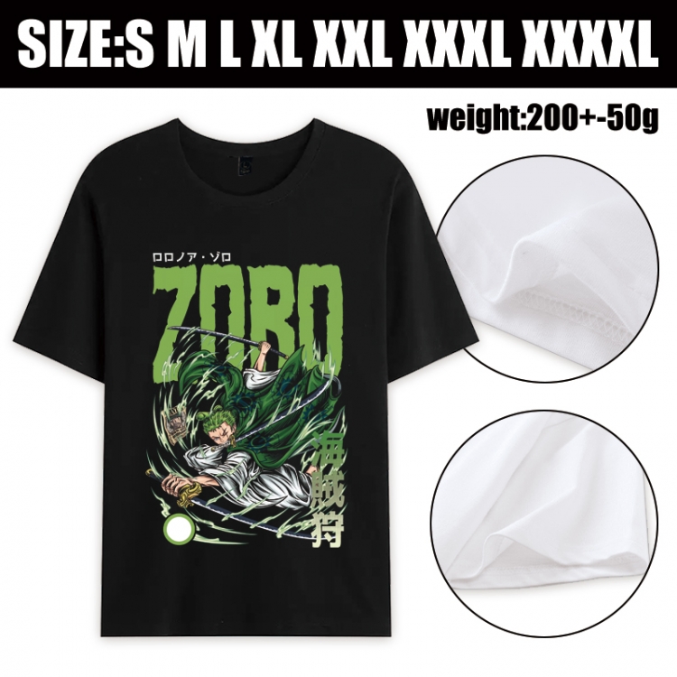 One Piece Anime printed pure cotton short sleeved T-shirt from S to 4XL