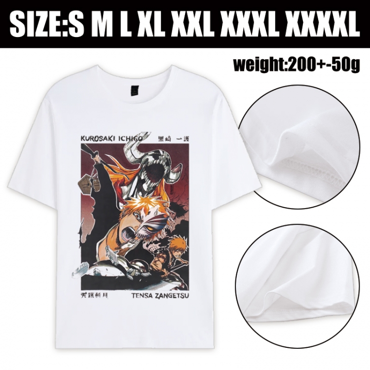 Bleach Anime printed pure cotton short sleeved T-shirt from S to 4XL