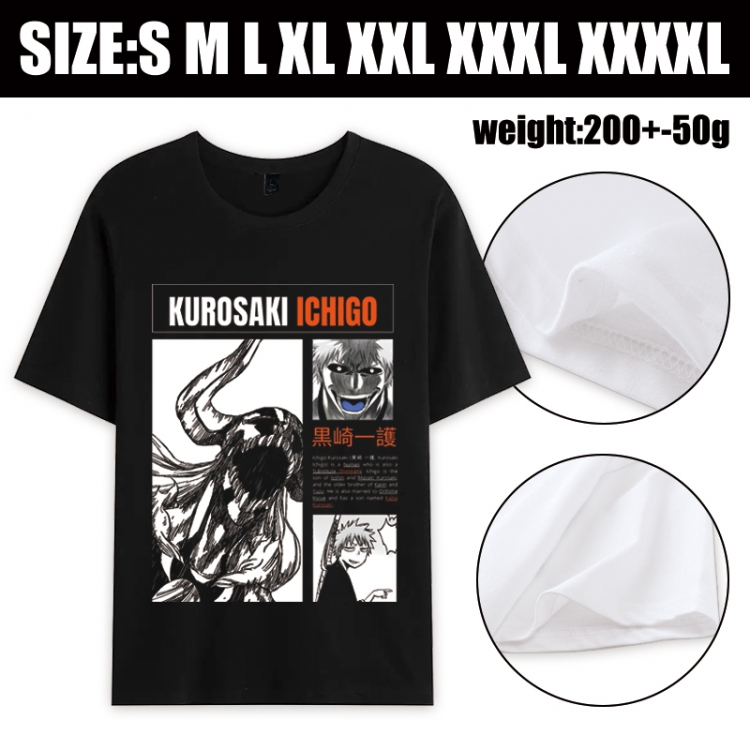Bleach Anime printed pure cotton short sleeved T-shirt from S to 4XL