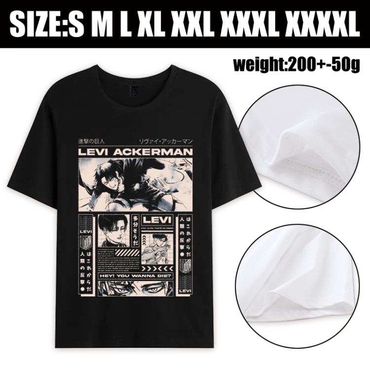 Shingeki no Kyojin Anime printed pure cotton short sleeved T-shirt from S to 4XL