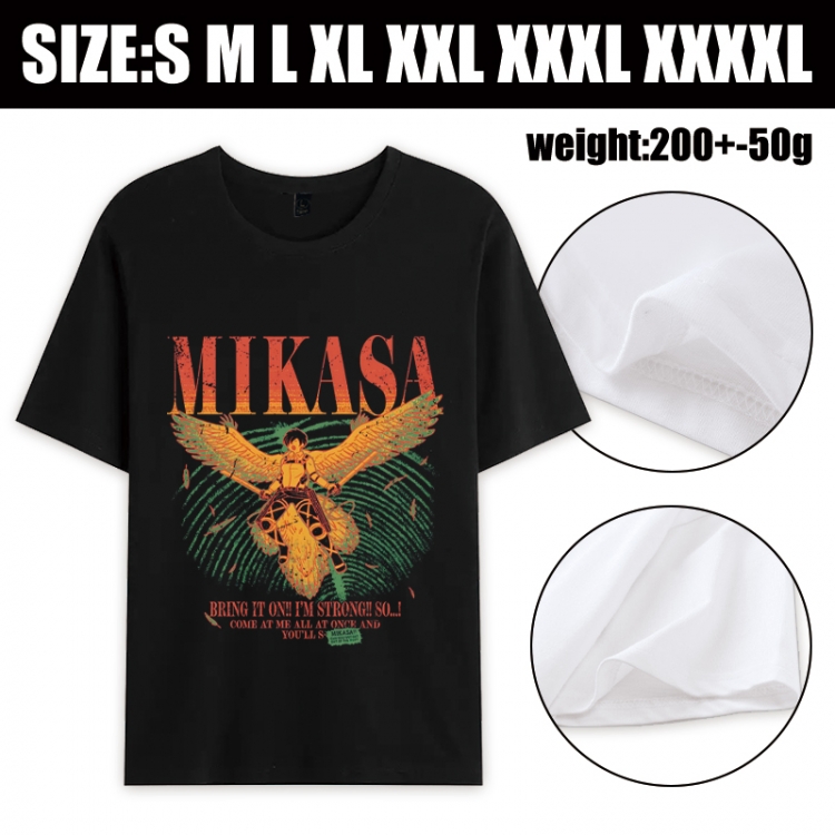 Shingeki no Kyojin Anime printed pure cotton short sleeved T-shirt from S to 4XL