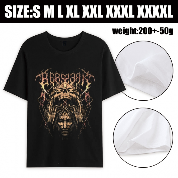 Berserk Anime printed pure cotton short sleeved T-shirt from S to 4XL