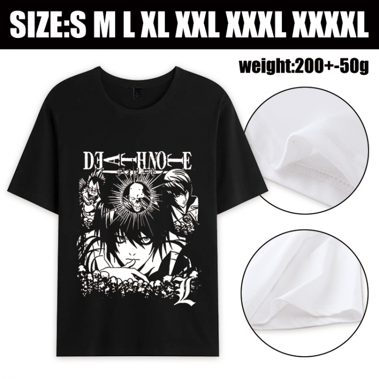 Death note Anime printed pure cotton short sleeved T-shirt from S to 4XL