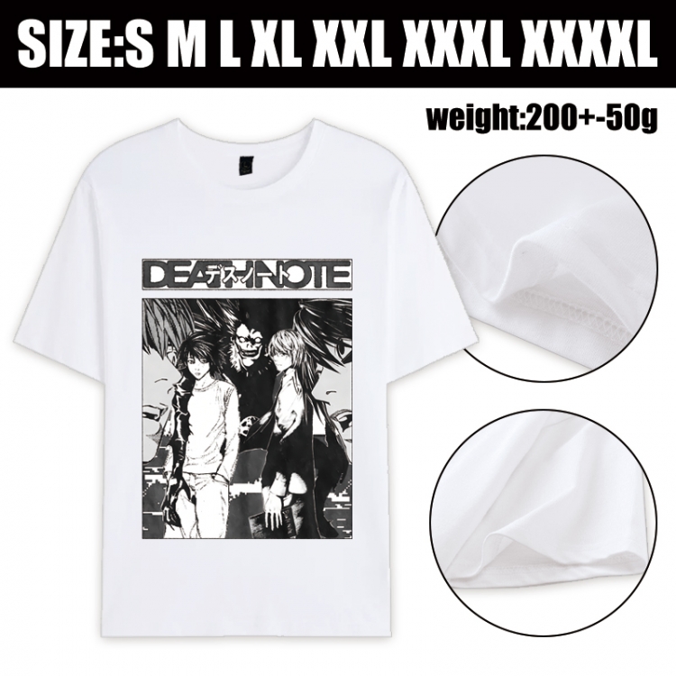 Death note Anime printed pure cotton short sleeved T-shirt from S to 4XL