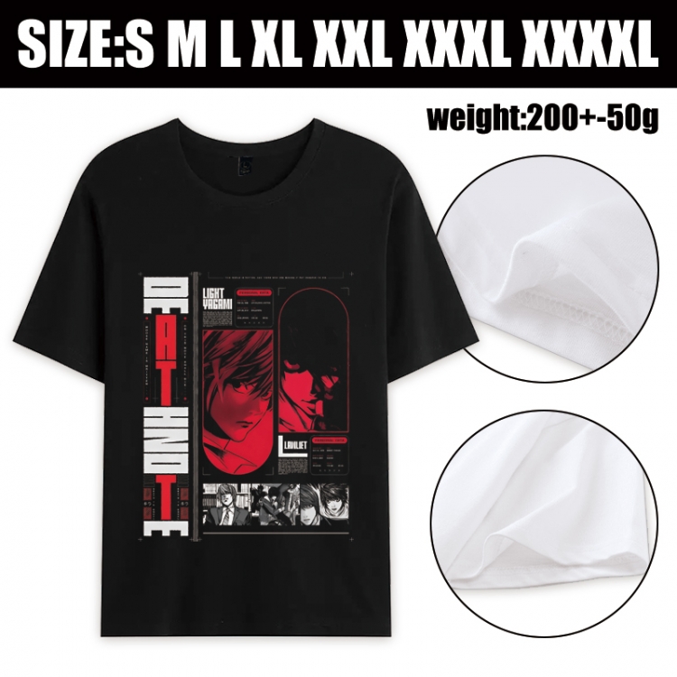 Death note Anime printed pure cotton short sleeved T-shirt from S to 4XL