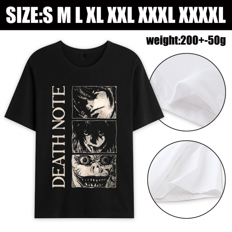 Death note Anime printed pure cotton short sleeved T-shirt from S to 4XL