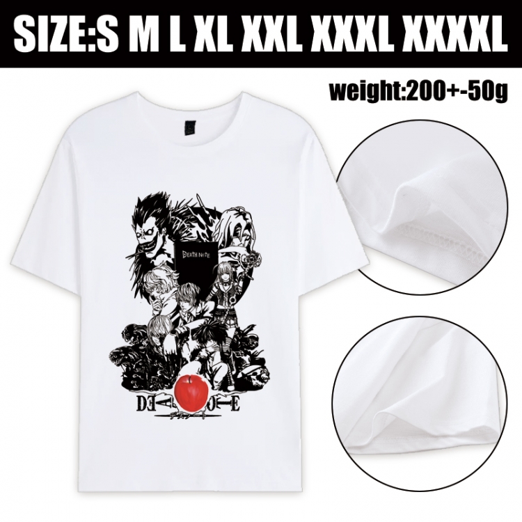 Death note Anime printed pure cotton short sleeved T-shirt from S to 4XL