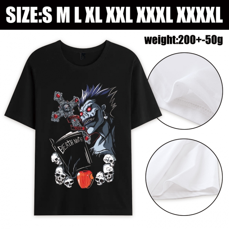 Death note Anime printed pure cotton short sleeved T-shirt from S to 4XL