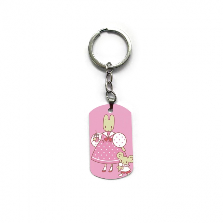 Sanrio Jasmine Rabbit Anime double-sided full-color printed keychain price for 5 pcs