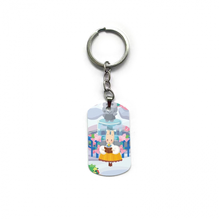 Sanrio Jasmine Rabbit Anime double-sided full-color printed keychain price for 5 pcs