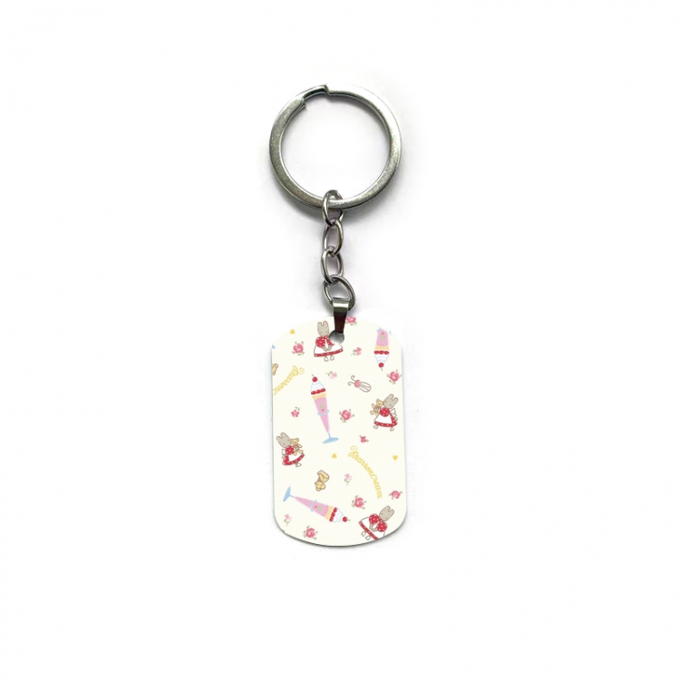 Sanrio Jasmine Rabbit Anime double-sided full-color printed keychain price for 5 pcs