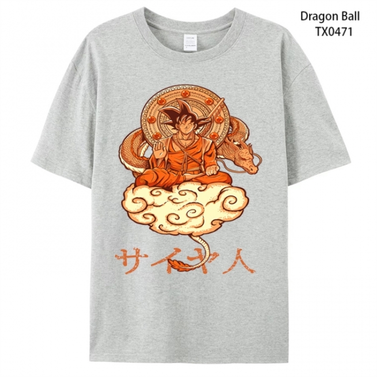 DRAGON BALL Anime peripheral printed pure cotton T-shirt from S to 4XL