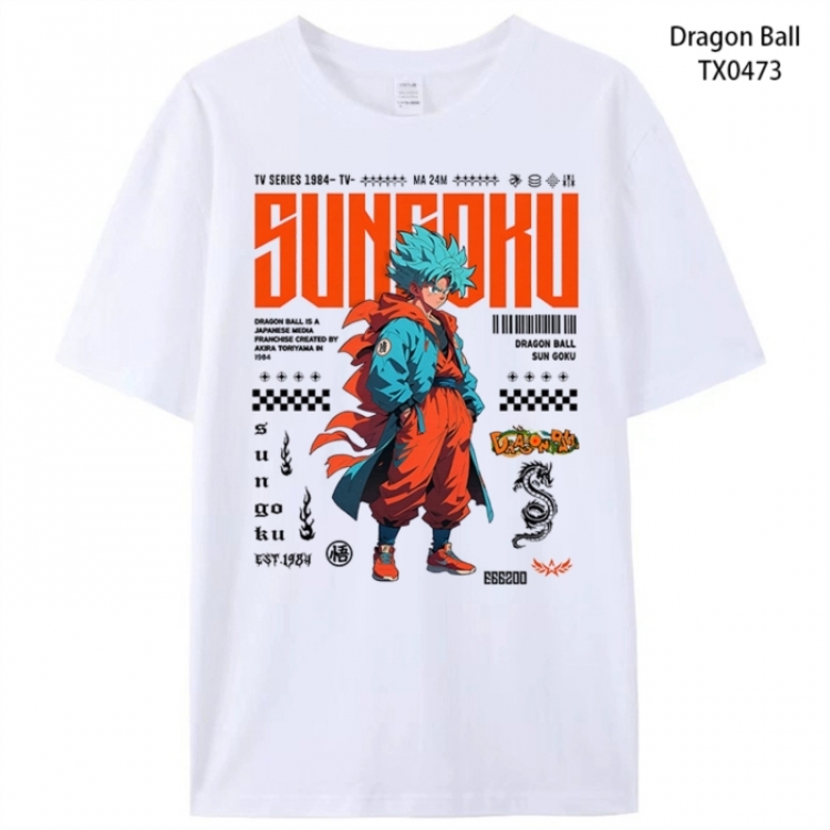 DRAGON BALL Anime peripheral printed pure cotton T-shirt from S to 4XL