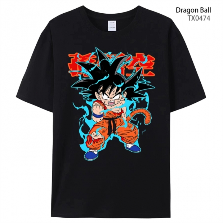 DRAGON BALL Anime peripheral printed pure cotton T-shirt from S to 4XL