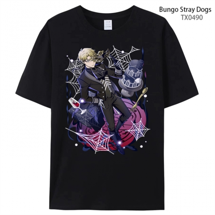 Bungo Stray Dogs Anime peripheral printed pure cotton T-shirt from S to 4XL