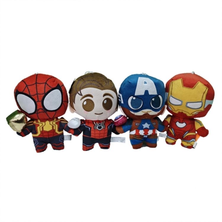 Marvel Heroes  Anime peripheral plush toy pendant 18CM a set of 4