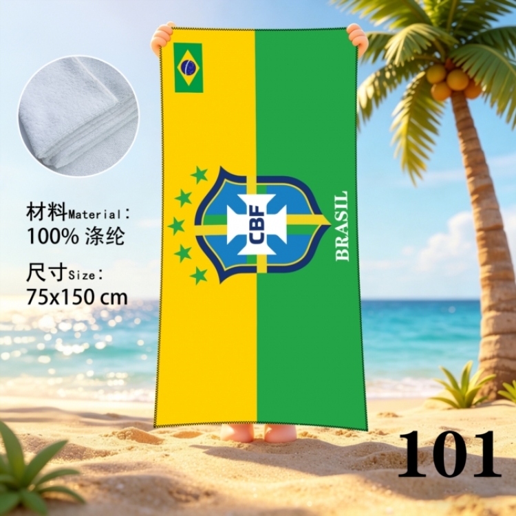 Football Anime peripheral beach towel sweatshirt 75x150cm