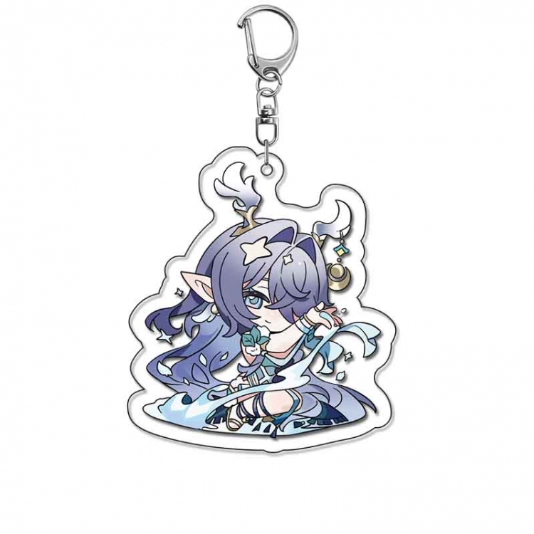 Genshin Impact Anime Acrylic Keychain Charm price for 5 pcs