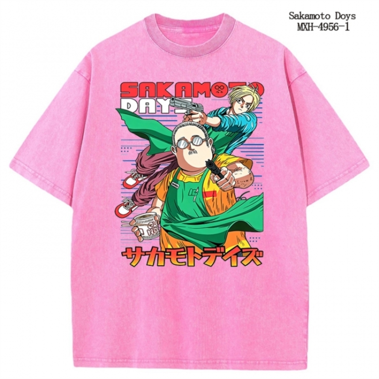 SAKAMOTO DAYS Anime peripheral pure cotton washed and worn T-shirt from S to 2XL