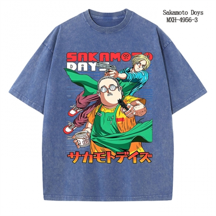SAKAMOTO DAYS Anime peripheral pure cotton washed and worn T-shirt from S to 2XL