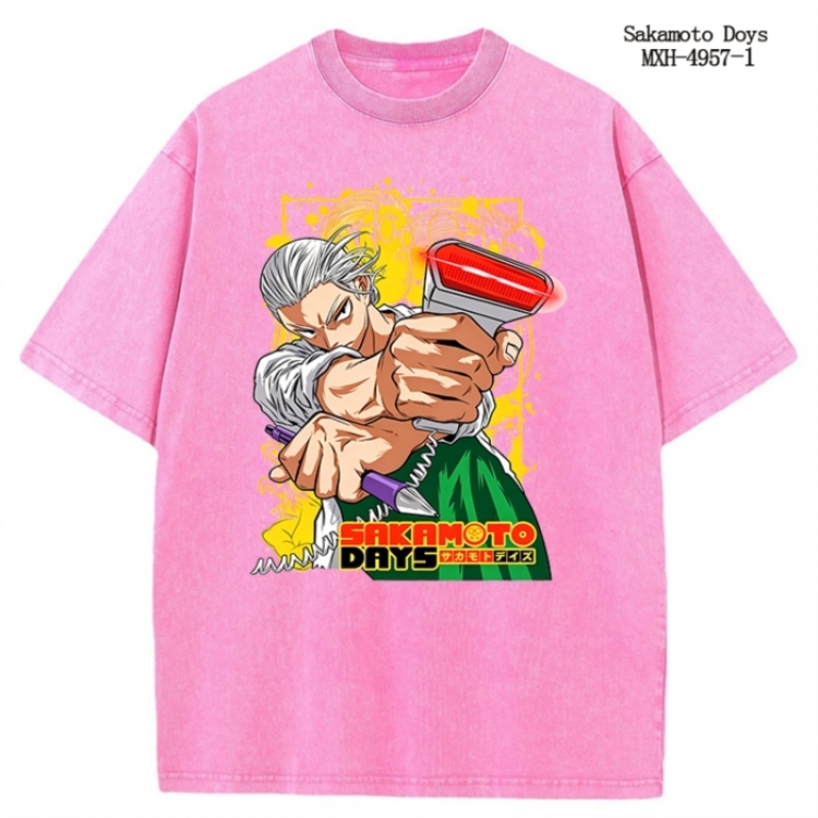 SAKAMOTO DAYS Anime peripheral pure cotton washed and worn T-shirt from S to 2XL