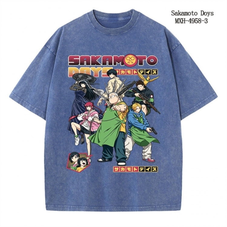 SAKAMOTO DAYS Anime peripheral pure cotton washed and worn T-shirt from S to 2XL