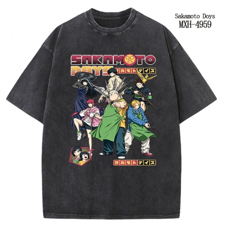 SAKAMOTO DAYS Anime peripheral pure cotton washed and worn T-shirt from S to 2XL