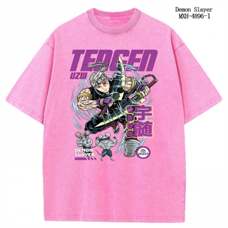 One Piece Anime peripheral pure cotton washed and worn T-shirt from S to 2XL