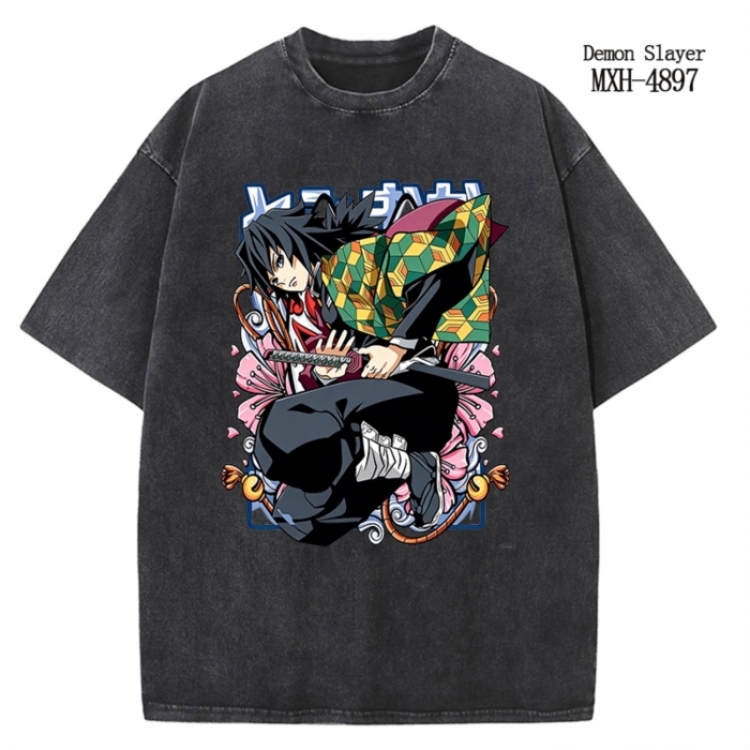 One Piece Anime peripheral pure cotton washed and worn T-shirt from S to 2XL