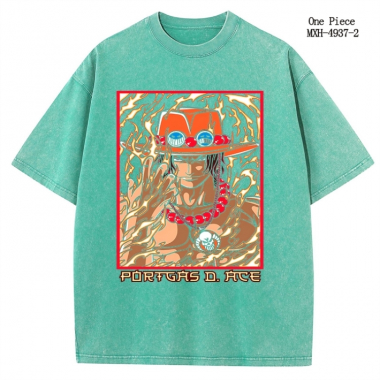 One Piece Anime peripheral pure cotton washed and worn T-shirt from S to 2XL