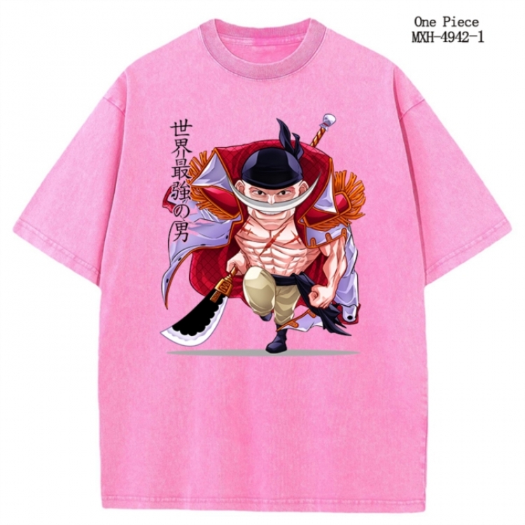 One Piece Anime peripheral pure cotton washed and worn T-shirt from S to 2XL