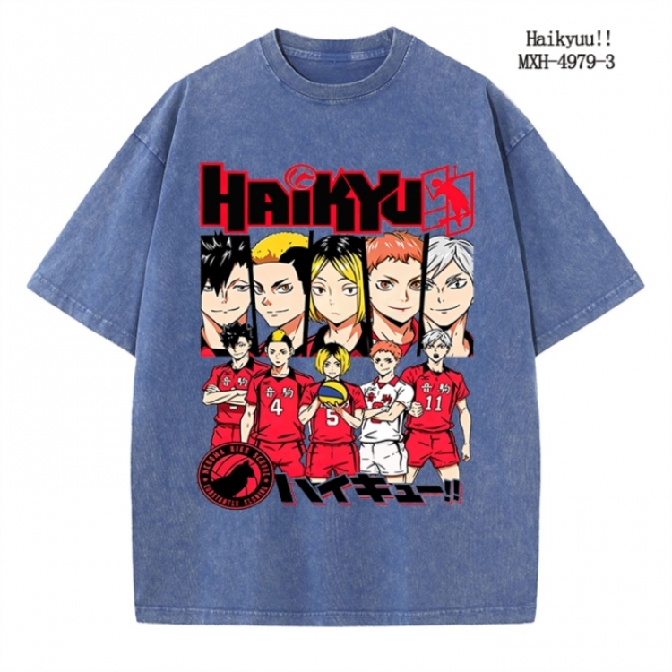 Haikyuu!! Anime peripheral pure cotton washed and worn T-shirt from S to 2XL