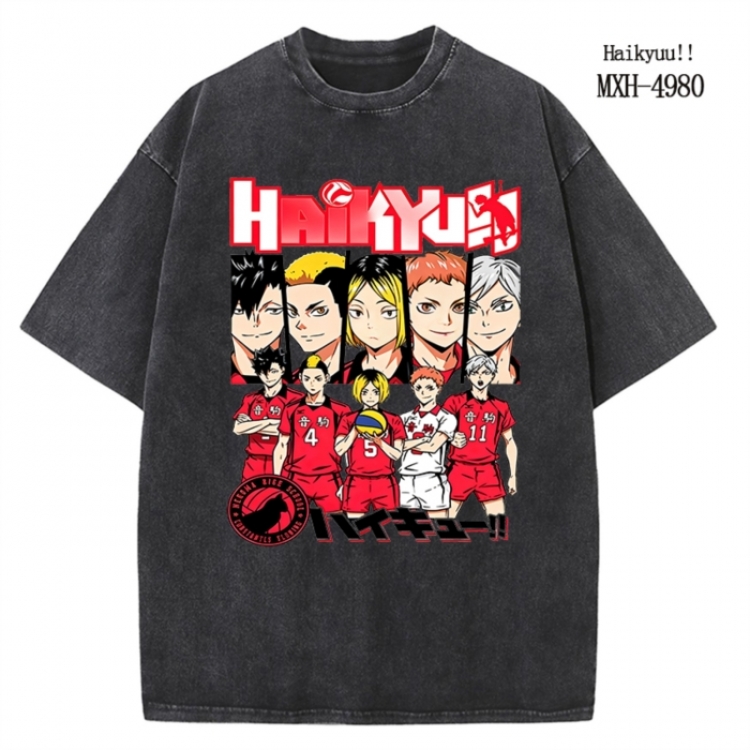 Haikyuu!! Anime peripheral pure cotton washed and worn T-shirt from S to 2XL