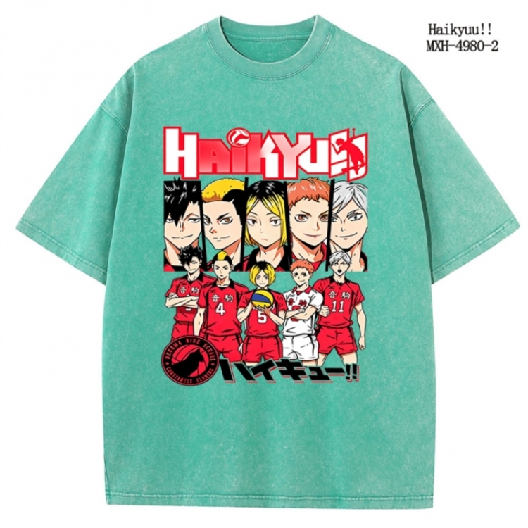 Haikyuu!! Anime peripheral pure cotton washed and worn T-shirt from S to 2XL
