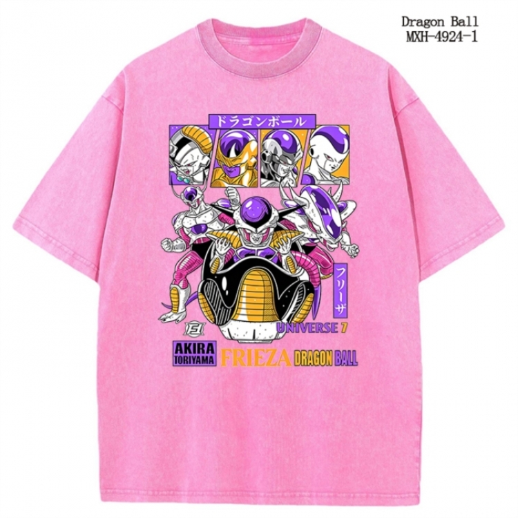 DRAGON BALL Anime peripheral pure cotton washed and worn T-shirt from S to 2XL