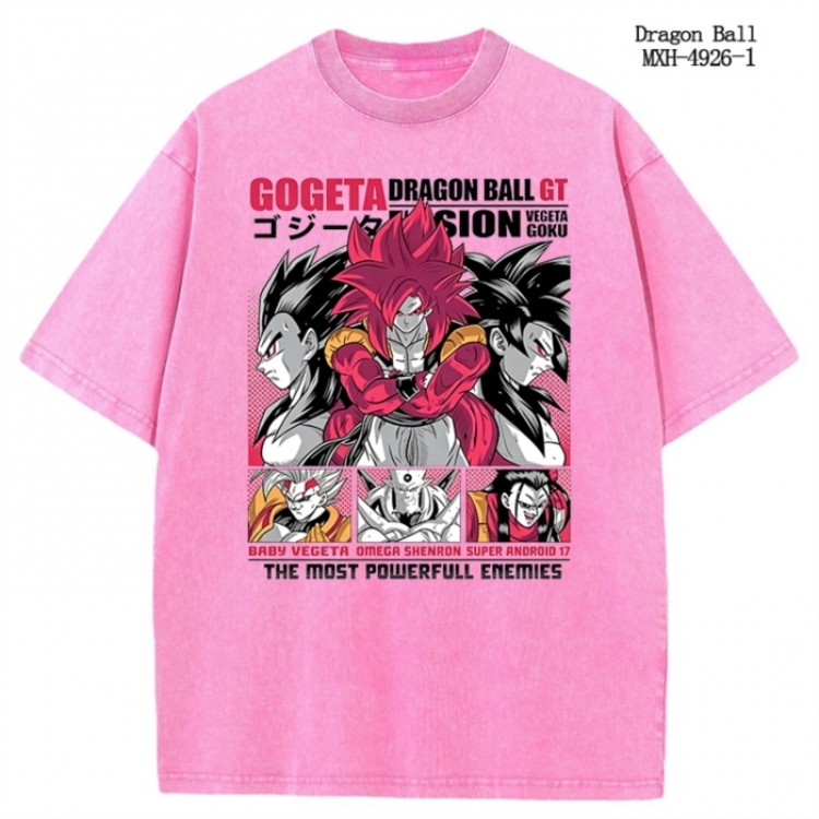 DRAGON BALL Anime peripheral pure cotton washed and worn T-shirt from S to 2XL