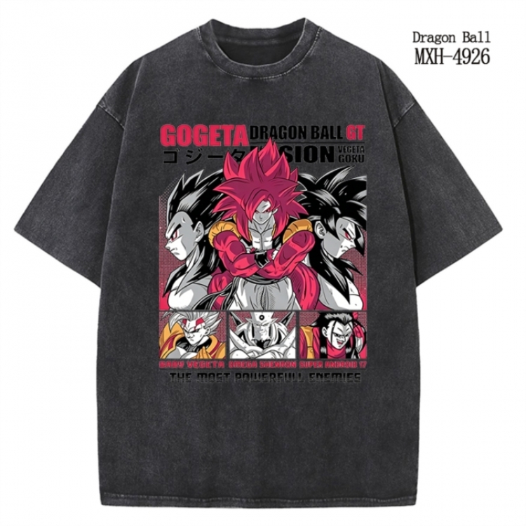 DRAGON BALL Anime peripheral pure cotton washed and worn T-shirt from S to 2XL