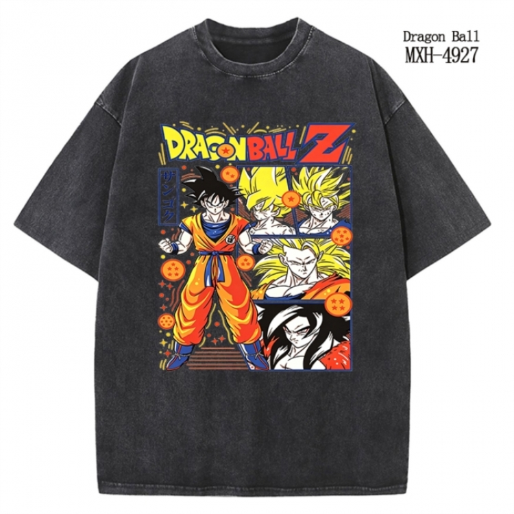 DRAGON BALL Anime peripheral pure cotton washed and worn T-shirt from S to 2XL