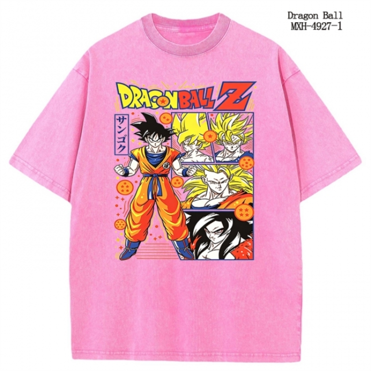 DRAGON BALL Anime peripheral pure cotton washed and worn T-shirt from S to 2XL