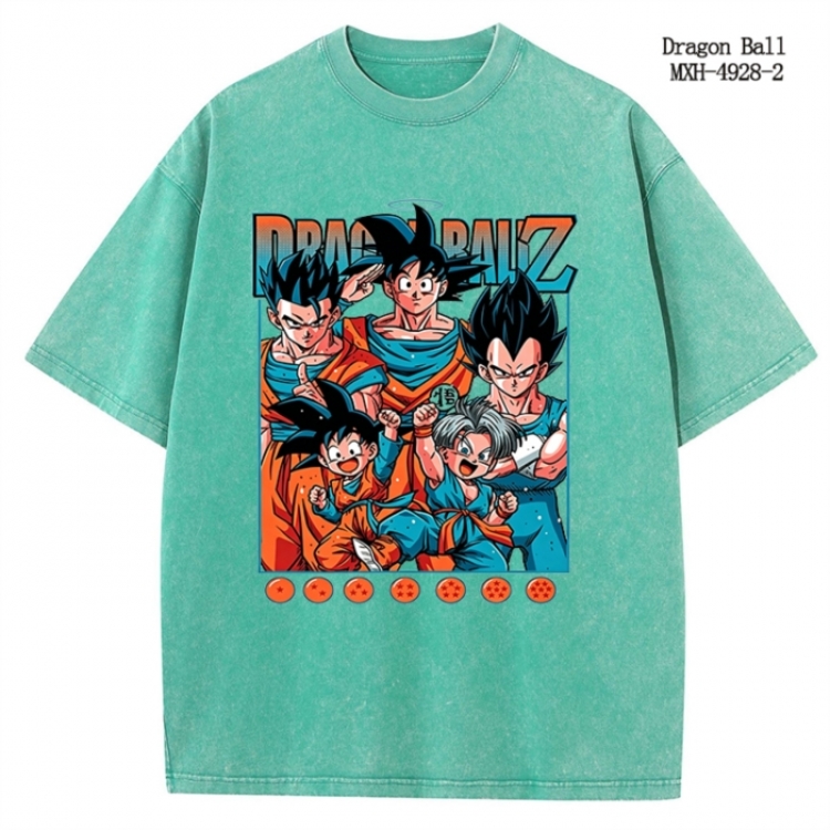DRAGON BALL Anime peripheral pure cotton washed and worn T-shirt from S to 2XL