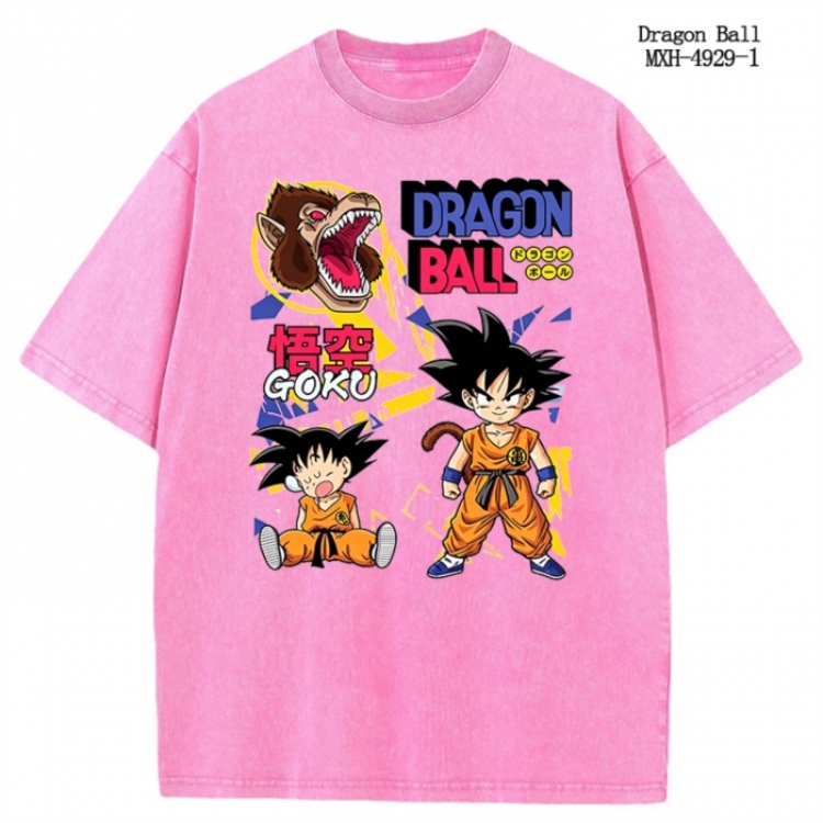 DRAGON BALL Anime peripheral pure cotton washed and worn T-shirt from S to 2XL