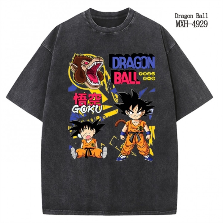 DRAGON BALL Anime peripheral pure cotton washed and worn T-shirt from S to 2XL
