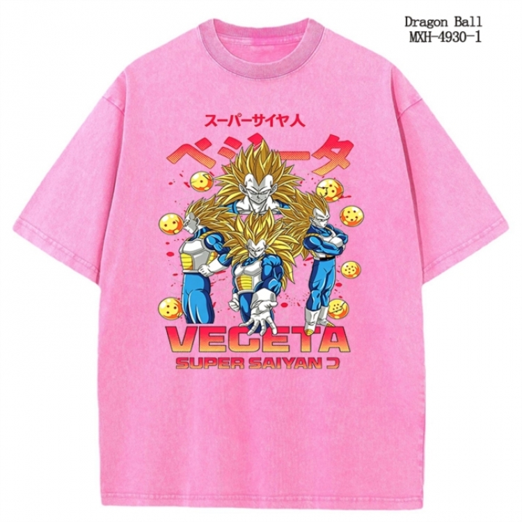 DRAGON BALL Anime peripheral pure cotton washed and worn T-shirt from S to 2XL