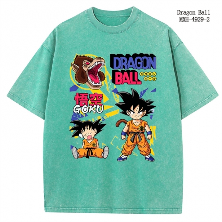 DRAGON BALL Anime peripheral pure cotton washed and worn T-shirt from S to 2XL