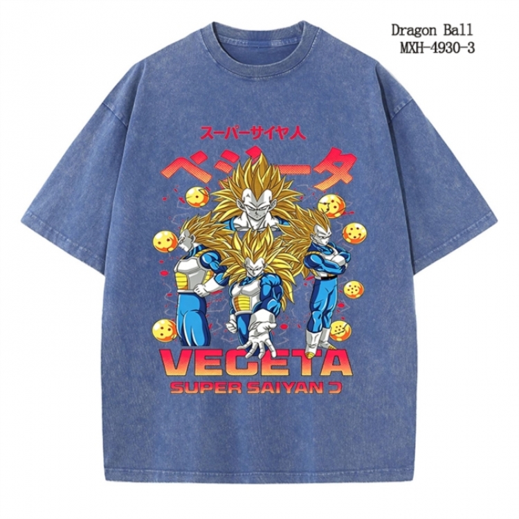 DRAGON BALL Anime peripheral pure cotton washed and worn T-shirt from S to 2XL